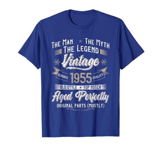 70th Birthday Gift Vintage 1955 Men Funny 70 Years Old 1955 T-Shirt