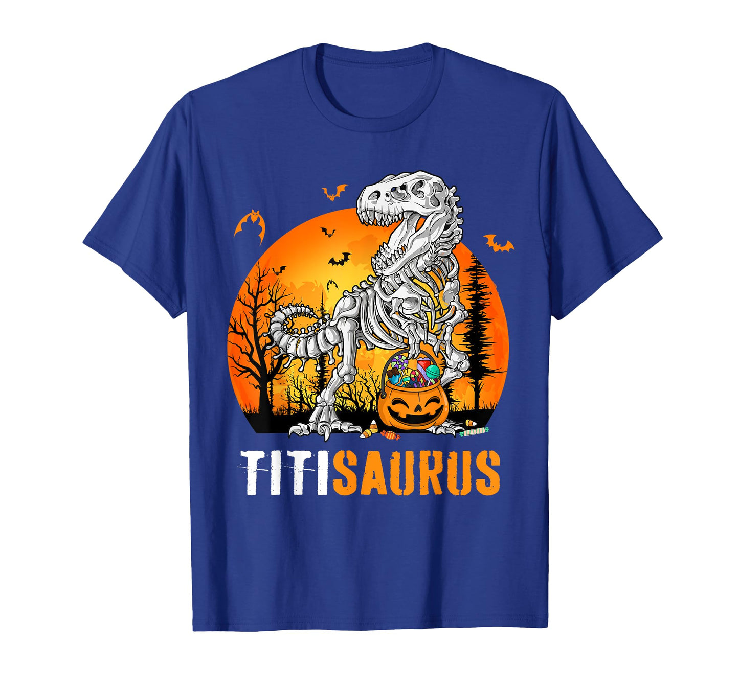 Titisaurus Dinosaur Skeleton Halloween Titi Saurus T-Shirt