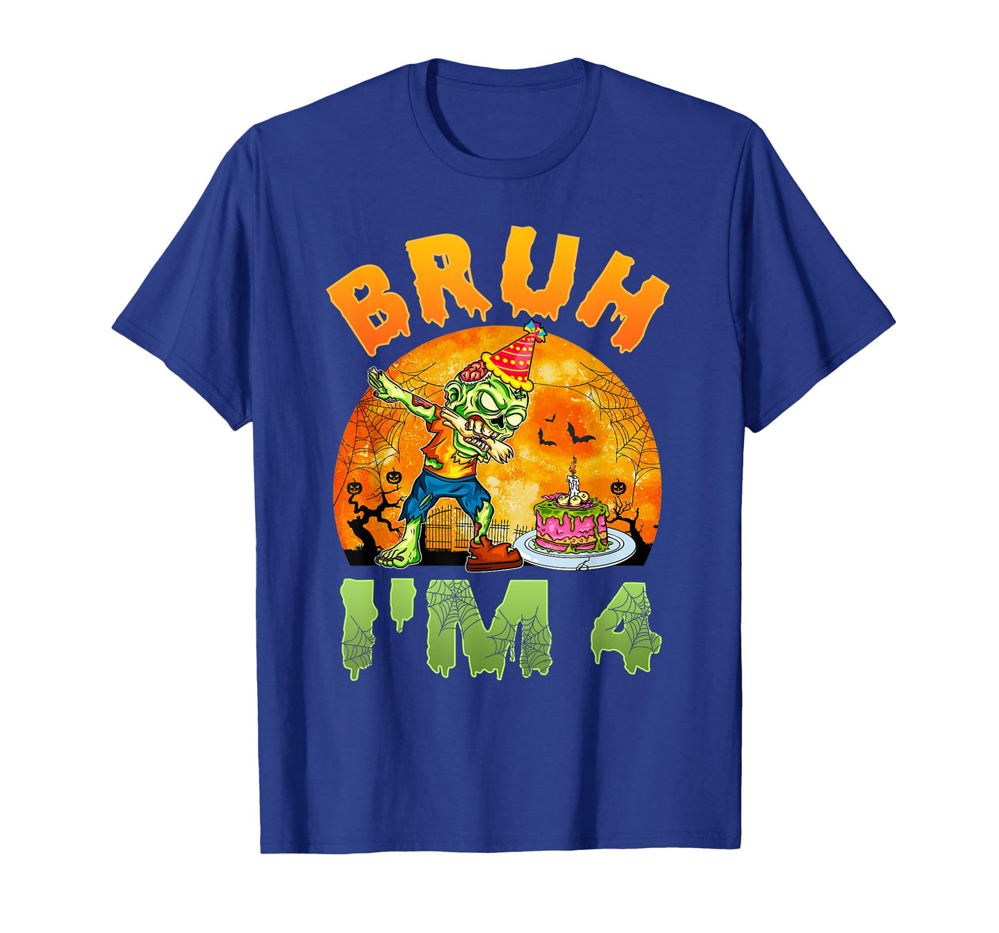 Bruh I'm 4 Years Old Boy It's My 4th Birthday Zombie Lover T-Shirt