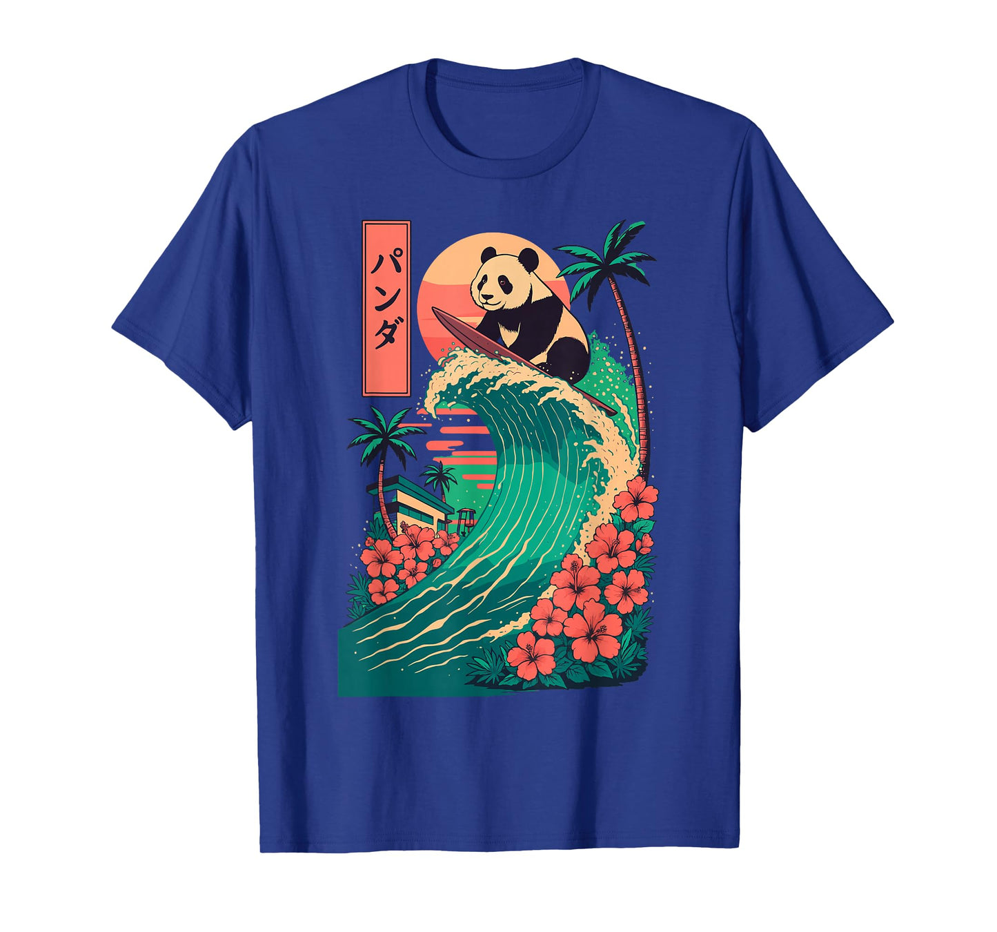 Panda Surfing Japanese T-Shirt