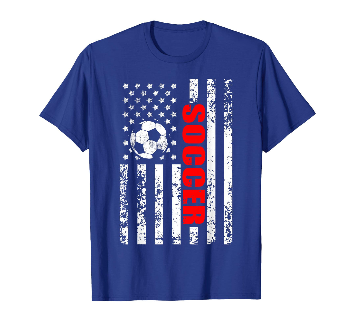 US American Flag Soccer Patriotic Soccer T-Shirt