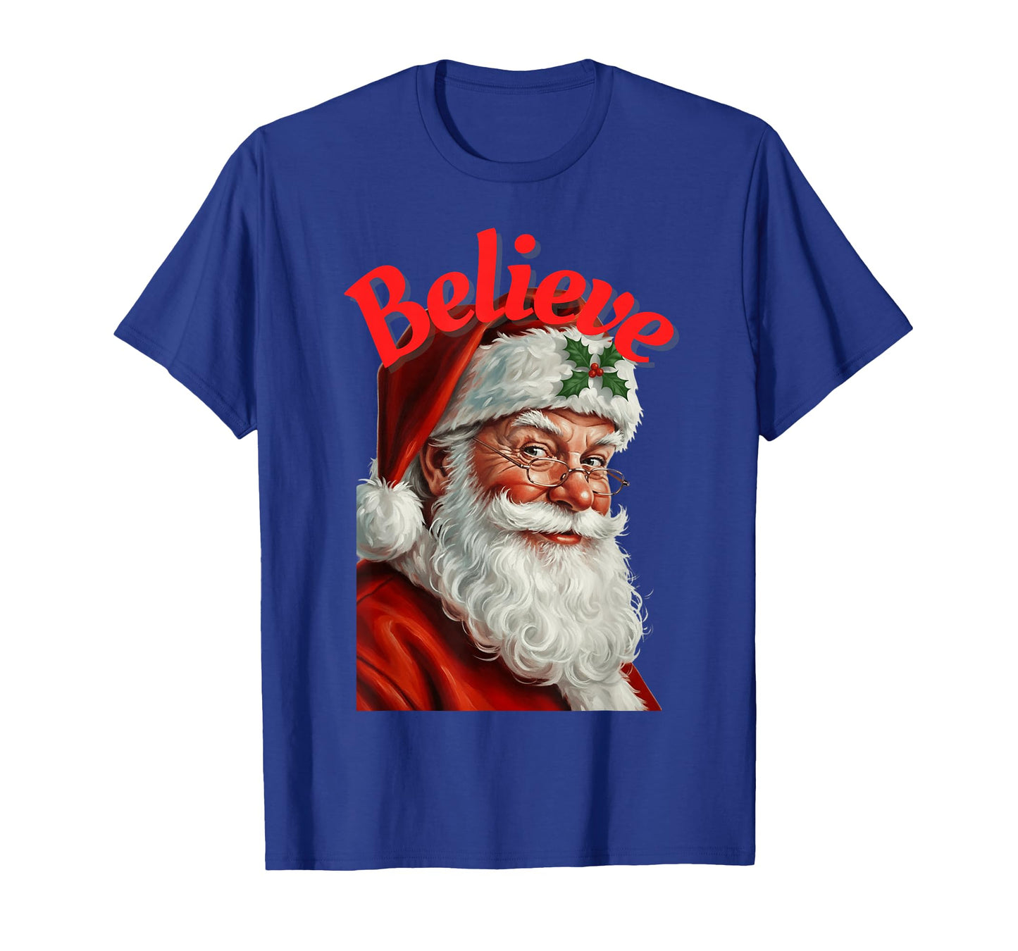 Smiling Santa Claus Believe T-Shirt