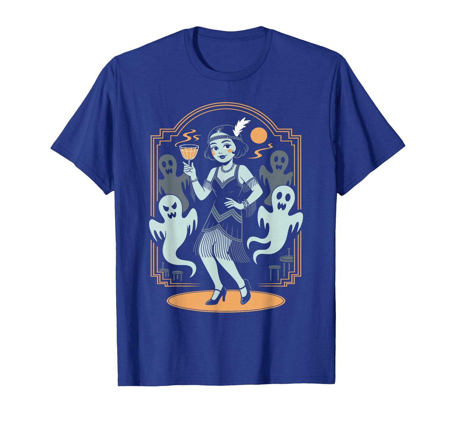 Spooky Ghost Flapper 20s Great Gatsby Swanky Flapper Party T-Shirt