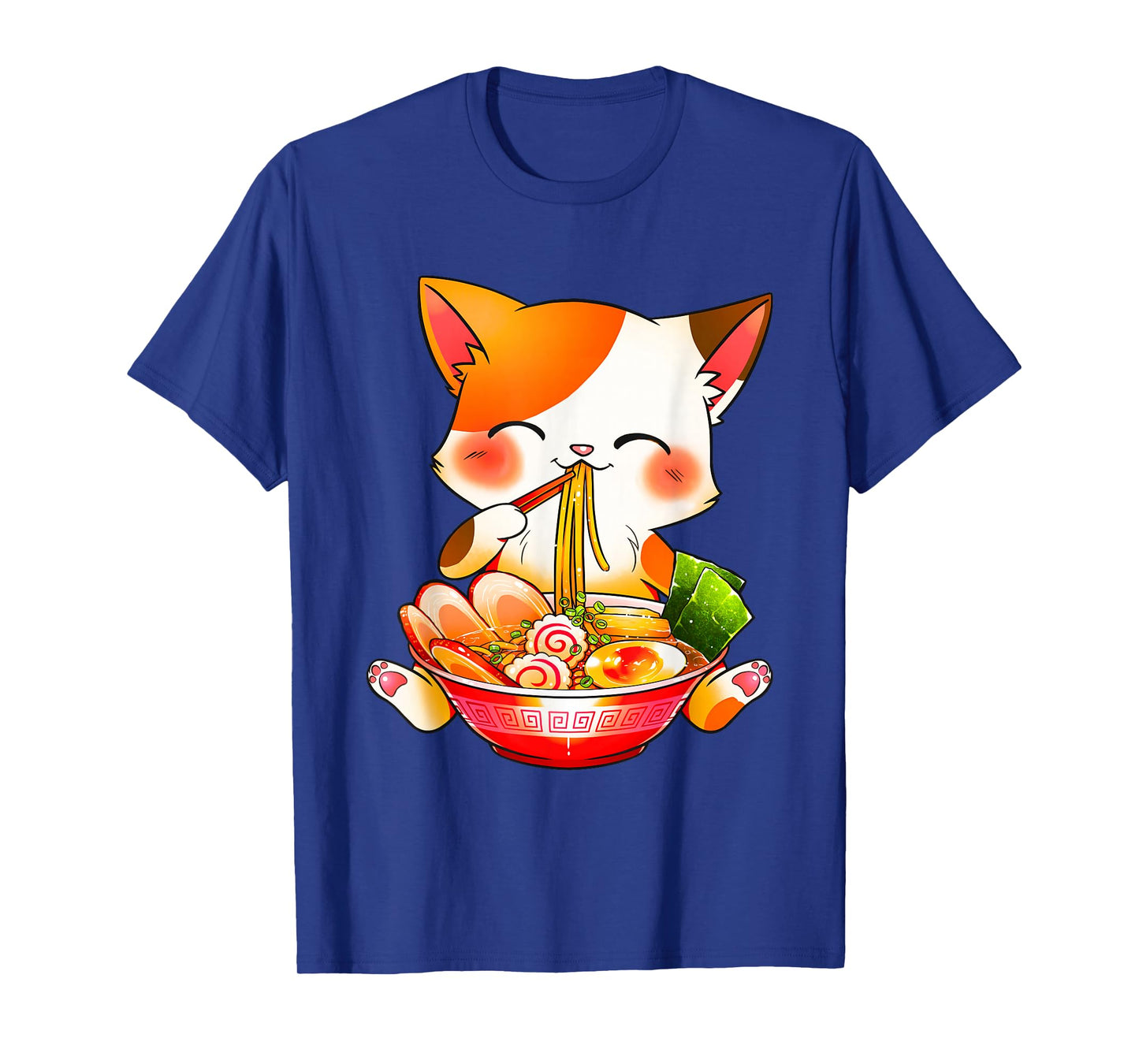 Ramen Cat Neko Anime Kawaii Japanese Merch Gifts Women Girls T-Shirt Small