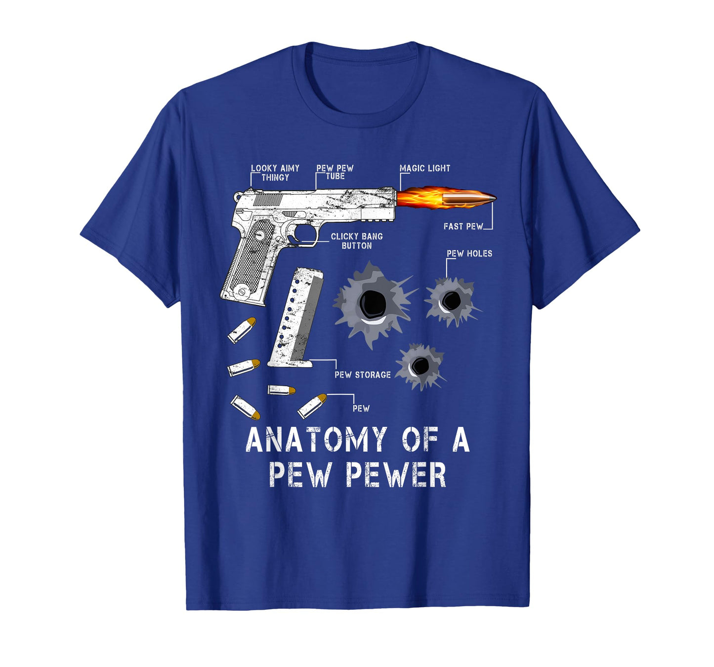 Anatomy Of A Pew Pewer | 2nd Amendment Funny Gun Gift Tee T-Shirt