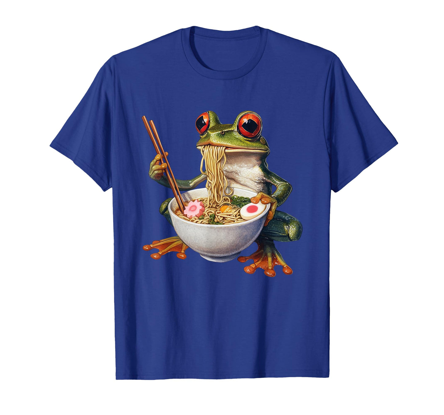 Frog Japanese Eating Ramen Japan Kawaii Funny Anime Graphic T-Shirt