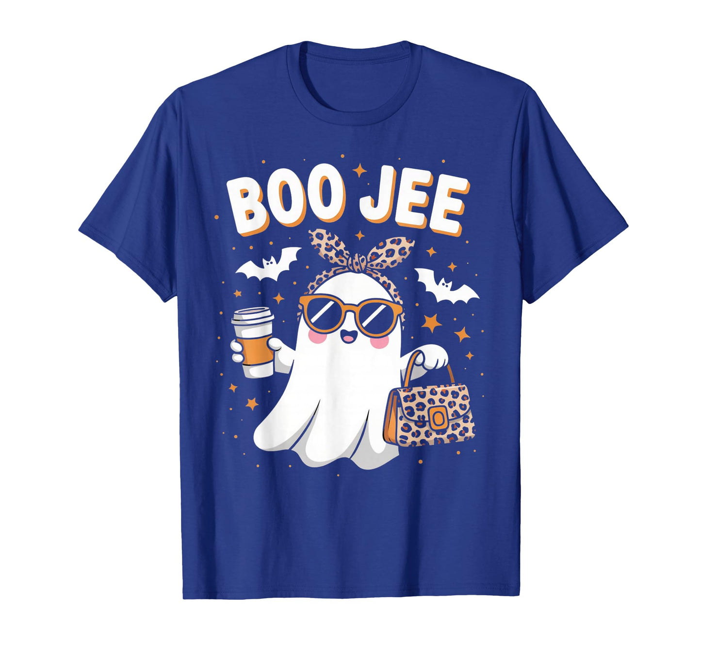 Boo JEE Coquette Leopard Boujee Halloween Ghost T-Shirt
