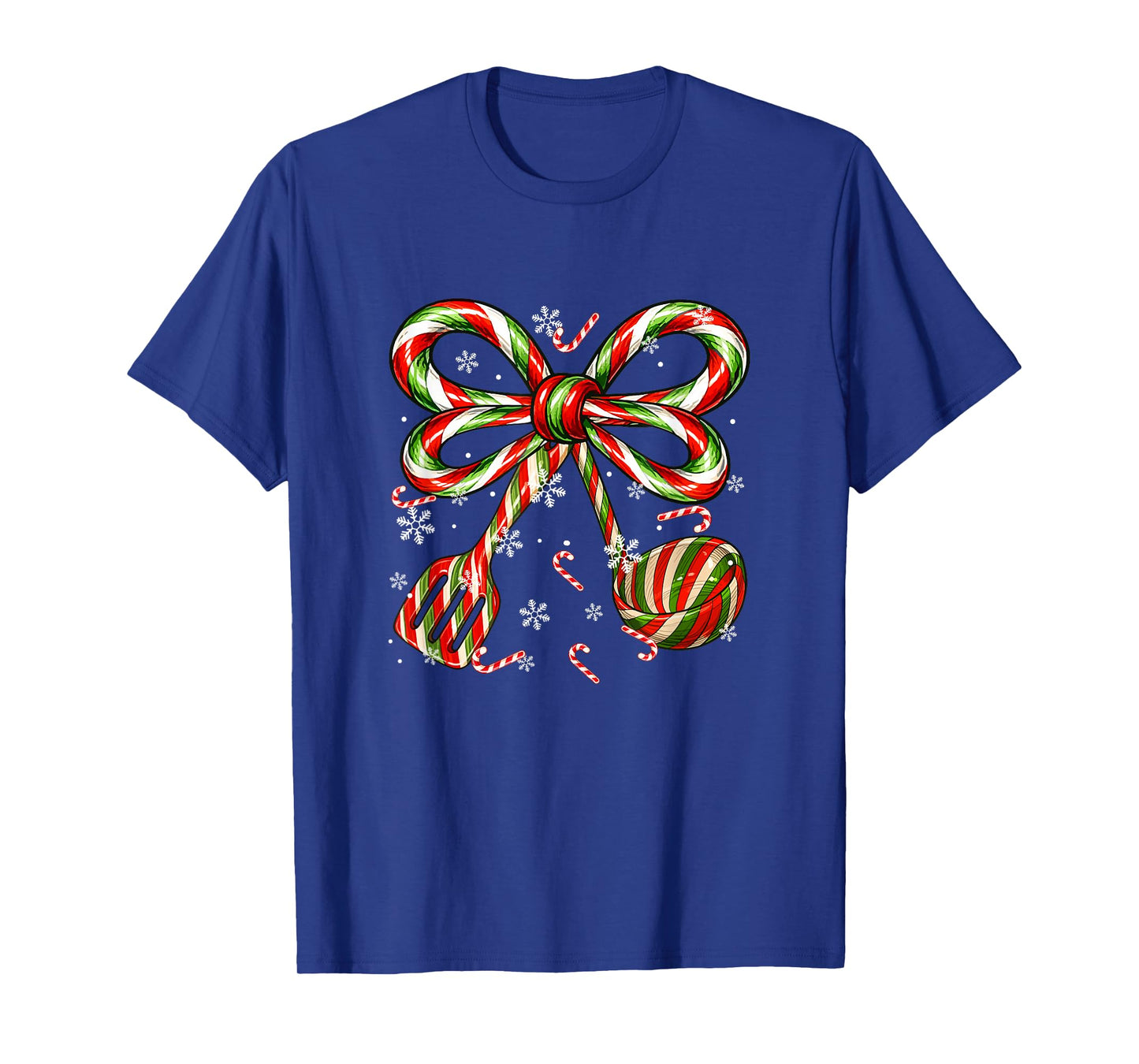 Candy Canes Bow Tie Lunch Lady Tools Christmas Baker Lover T-Shirt