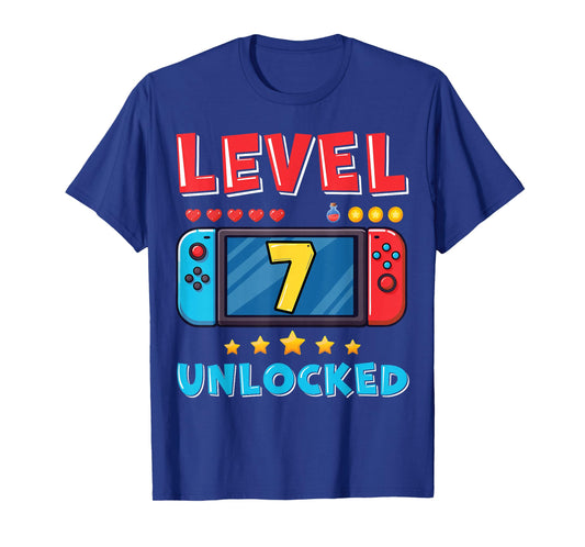 7 Year Old Bday Decorations Son Gamer Boy 7yr 7th Birthday T-Shirt