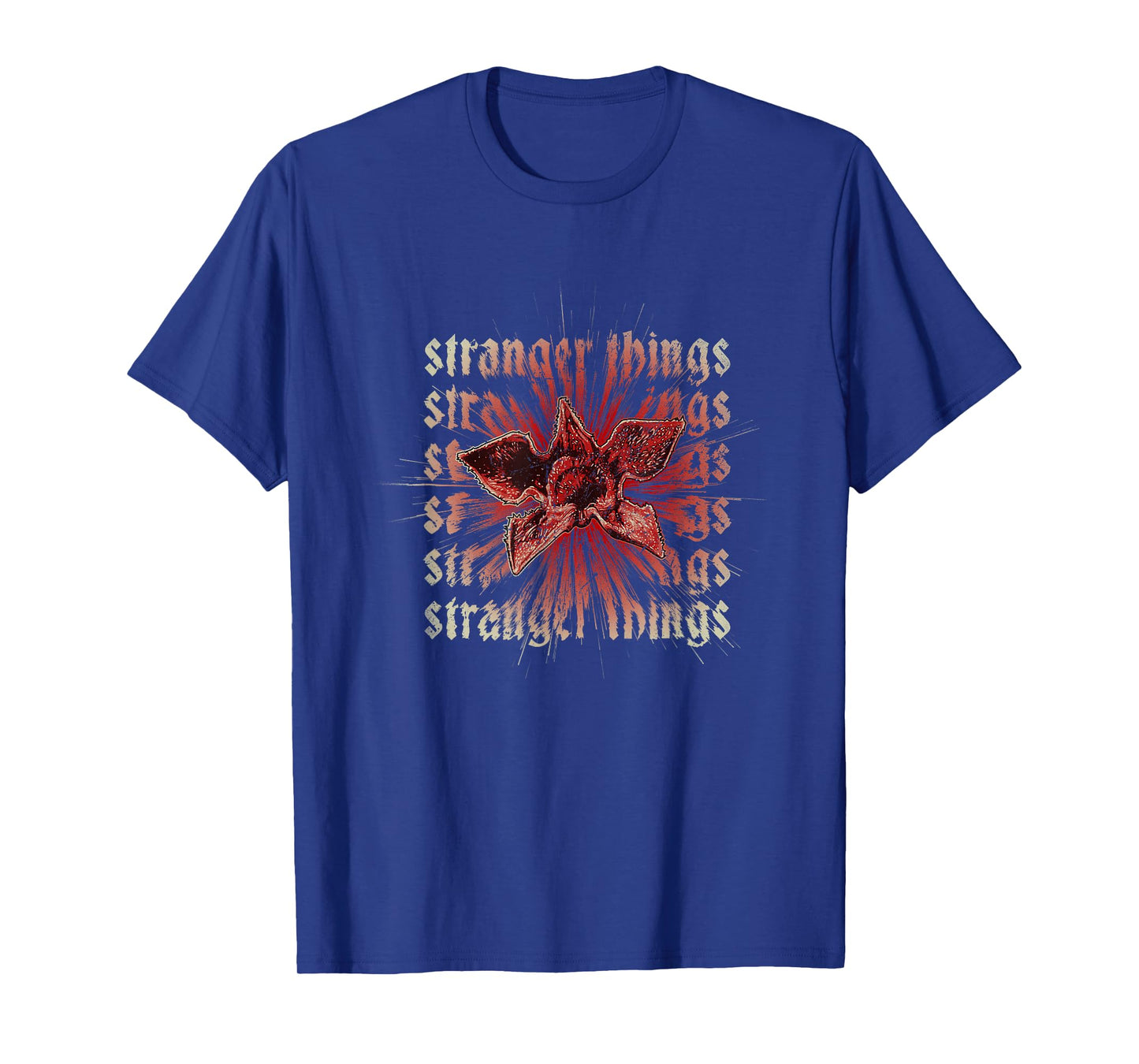 Stranger Things Demogorgon Vintage Red Burst Monster T-Shirt