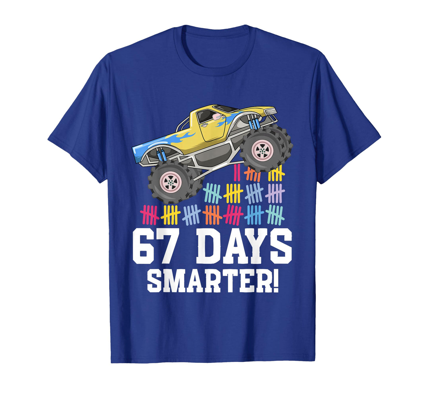 67 Days of School Monster Truck 67th Day of School Boys T-Shirt