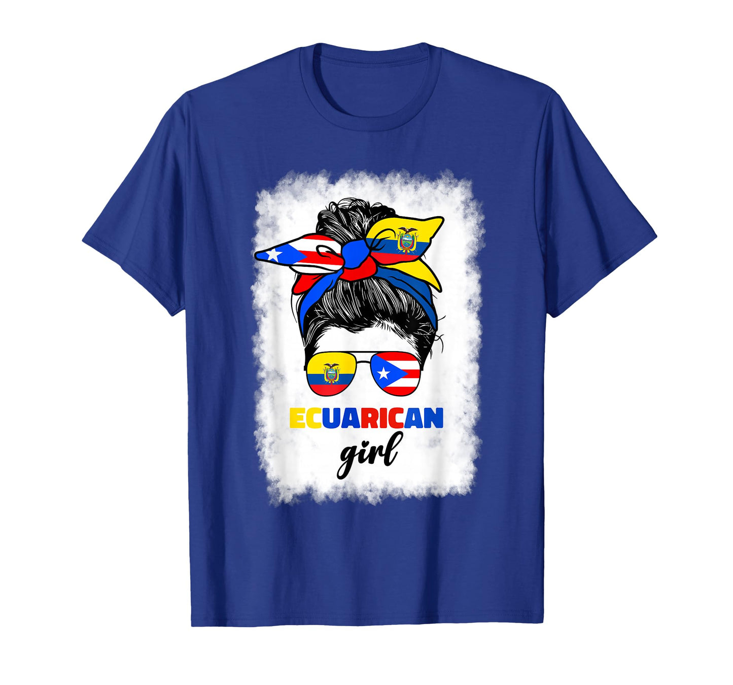 Half Ecuadorian And Puerto Rican Rico Ecuador Flag Girl Mix T-Shirt
