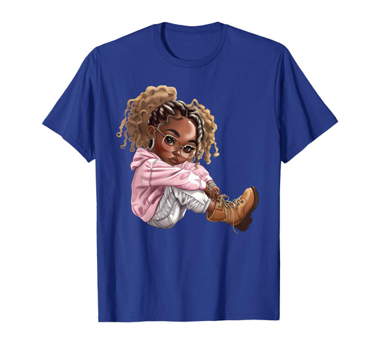 Black History Queen Melanin Sistas Women Curly Afro American T-Shirt