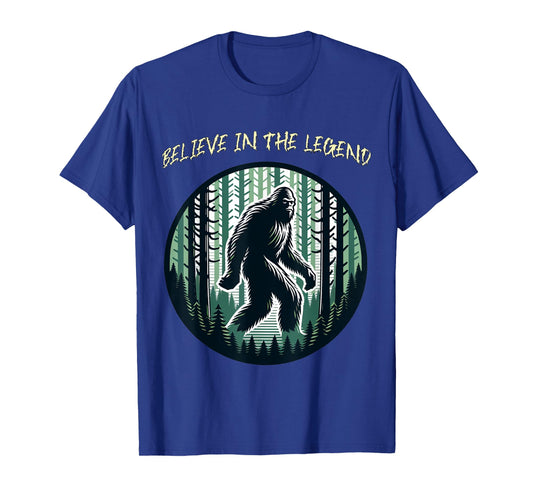 Sassy the Sasquatch Funny Retro Camping Legend Cartoon T-Shirt