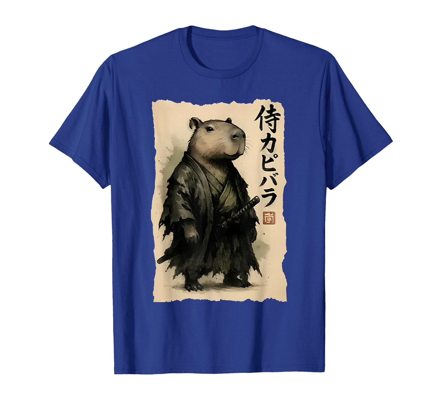 Capybara Samurai Japanese Warrior Graphic Anime Ukiyo-e Art T-Shirt