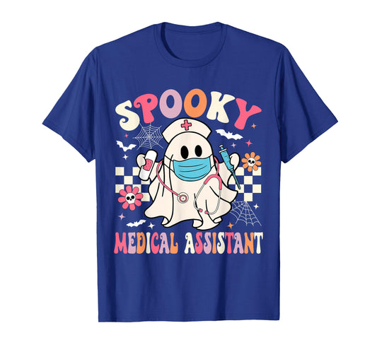 Groovy Spooky Medical Assistant Cute Halloween Med Assistant T-Shirt