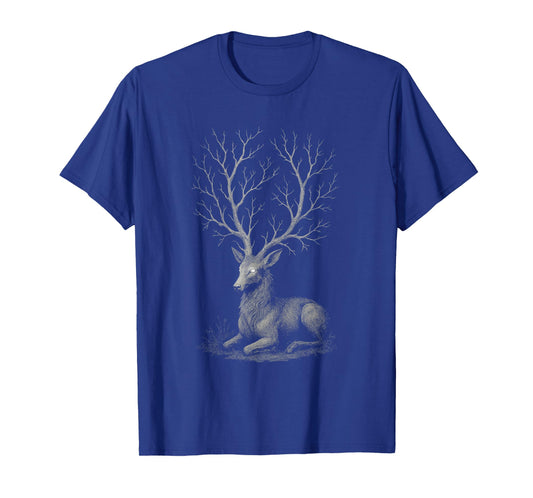 Deer Forest Tree Antlers Dark Creepy Goth Alt Alternative T-Shirt