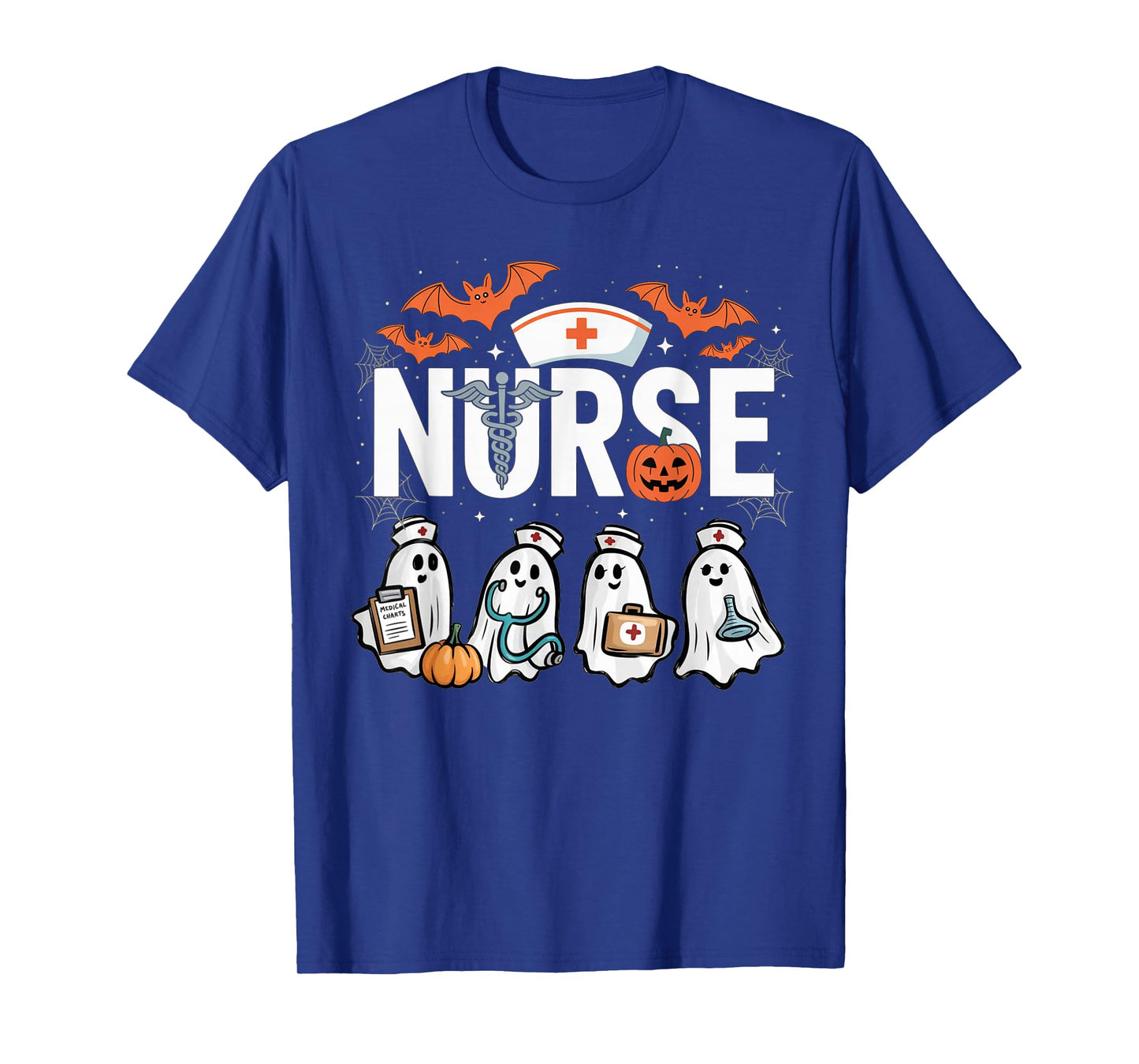 Halloween Nurse Nursing Cute Health Worker Nurses Pumpkin T-Shirt