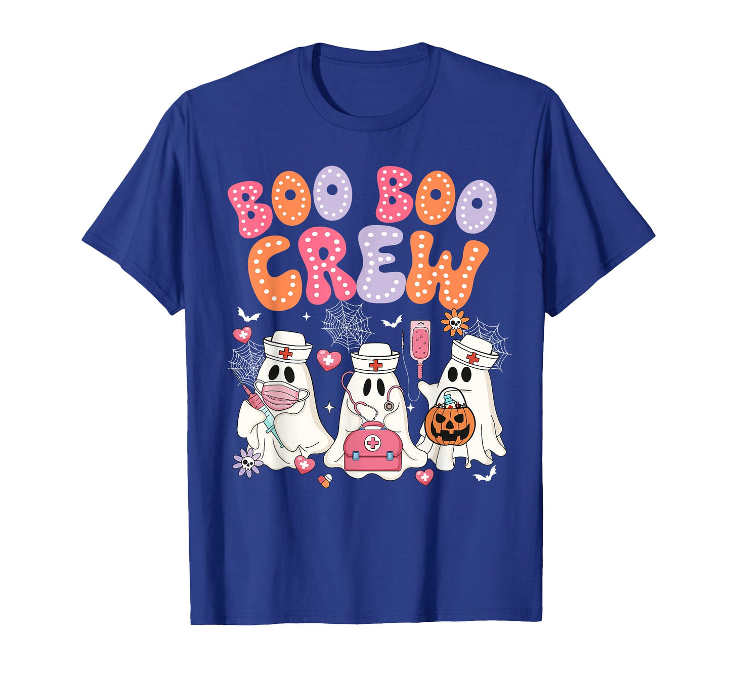 Groovy Boo Boo Crew Nurse Funny Ghost Halloween Team Custome T-Shirt