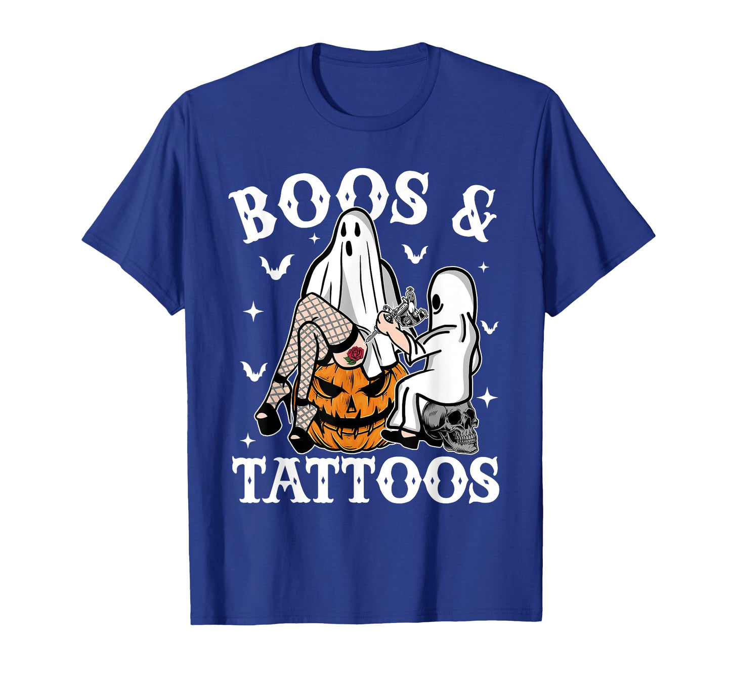 Ghosts Pumpkin Tattoo Artist Halloween Boos And Tattoos T-Shirt