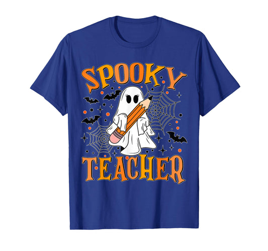 Halloween Funny Spooky Teacher Costume Boo Ghost Teachers T-Shirt