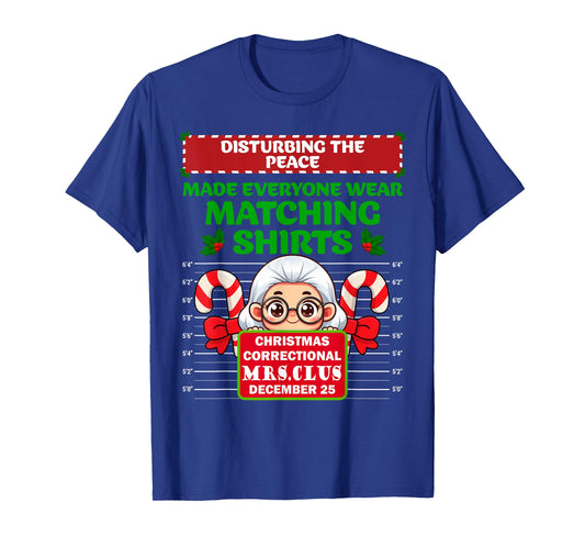 Funny Characters Inmate Christmas Matching Family Group Sets T-Shirt