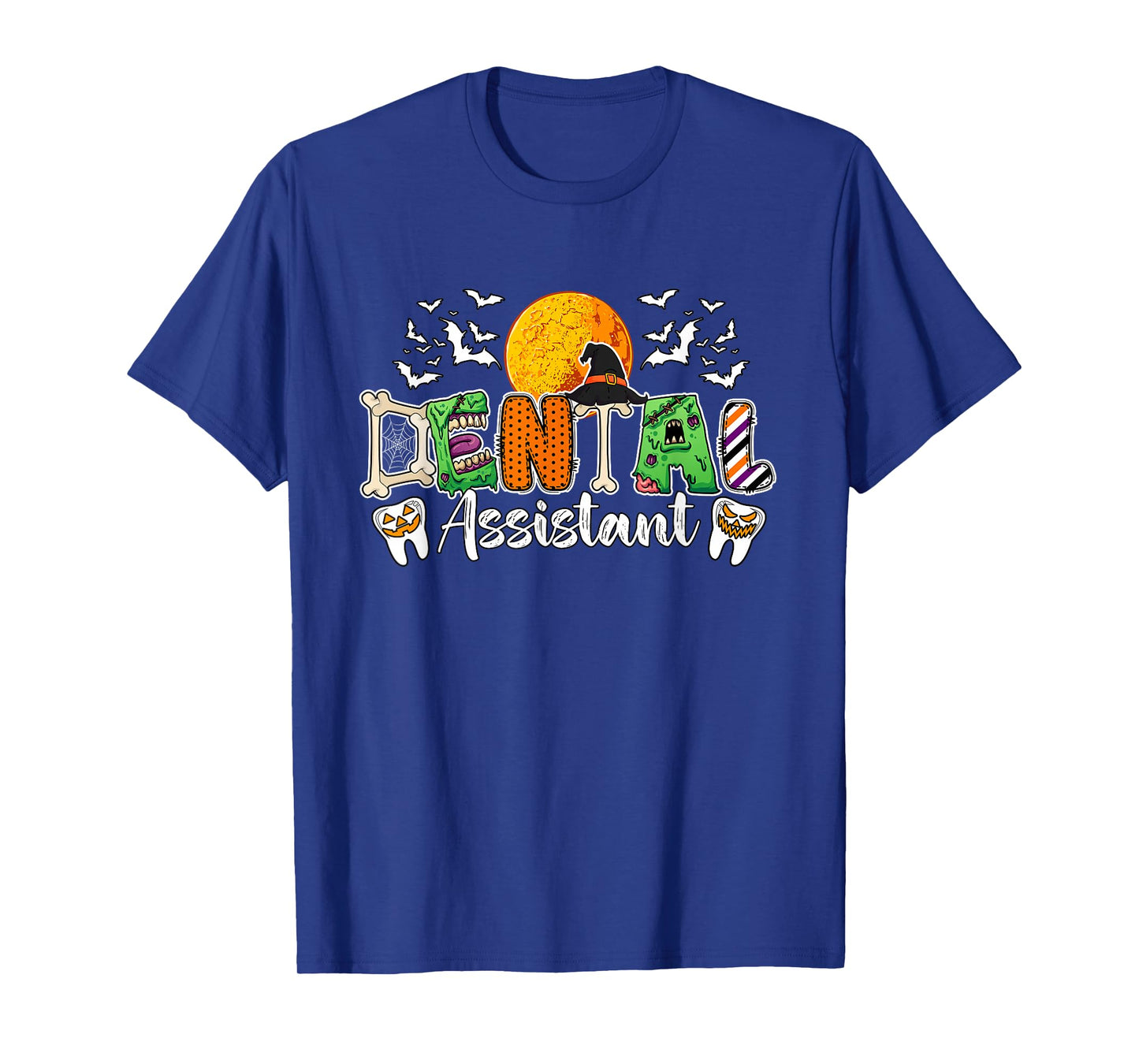 Dental Assistant Job Halloween Zombies Witch Costume Team T-Shirt