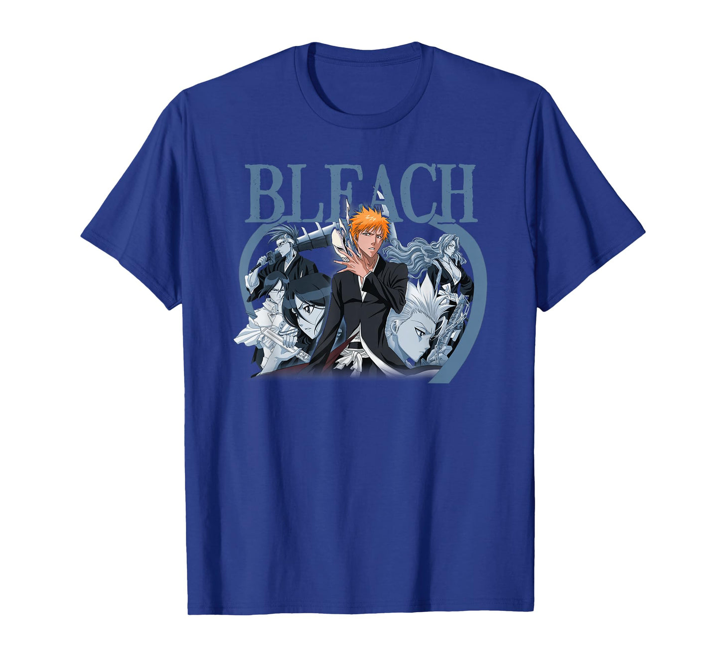 Bleach Ichigo with Blue Toned Group Color Anime T-Shirt