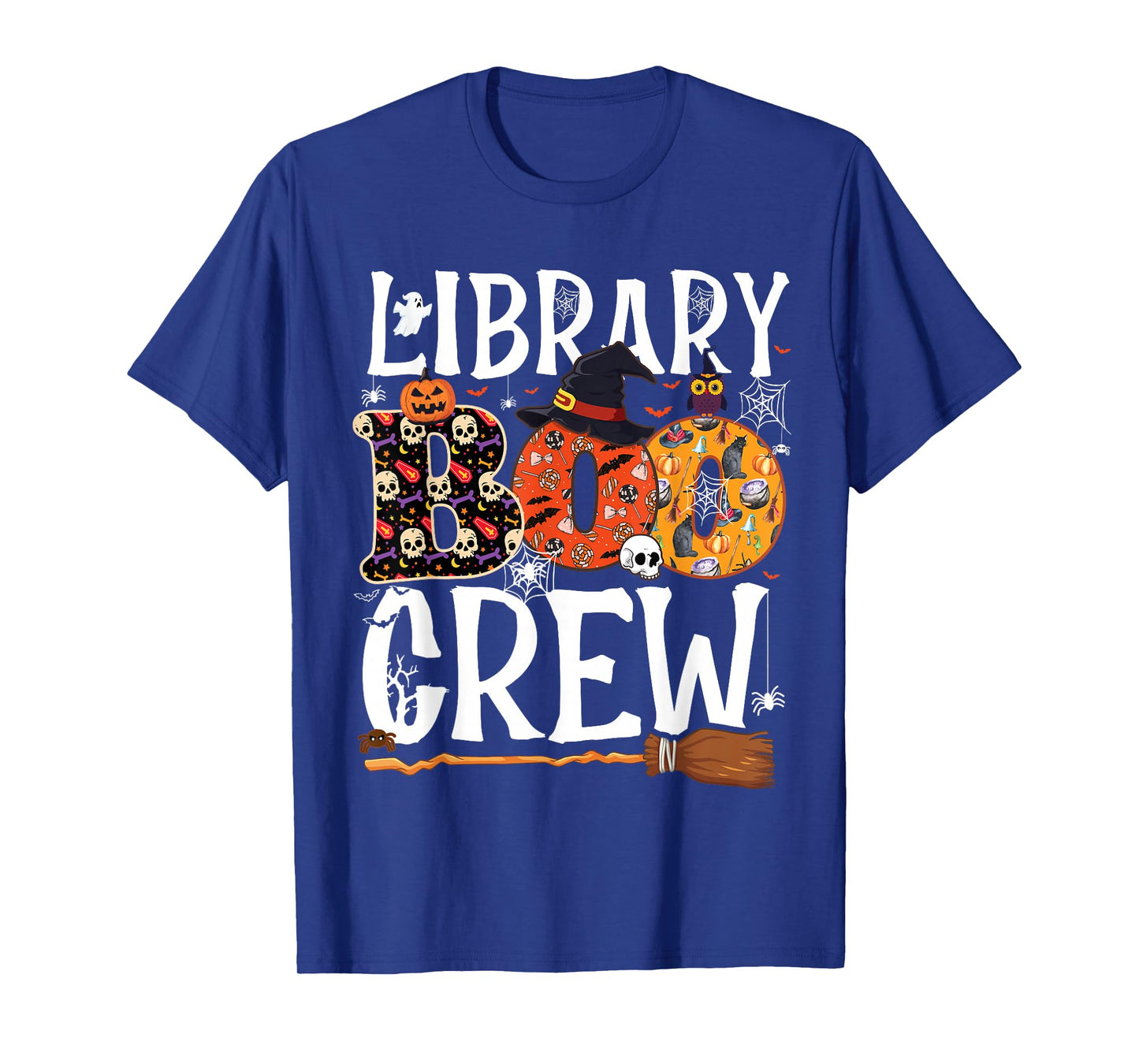 Library Boo Crew Ghost Spooky Halloween Costume Librarian T-Shirt