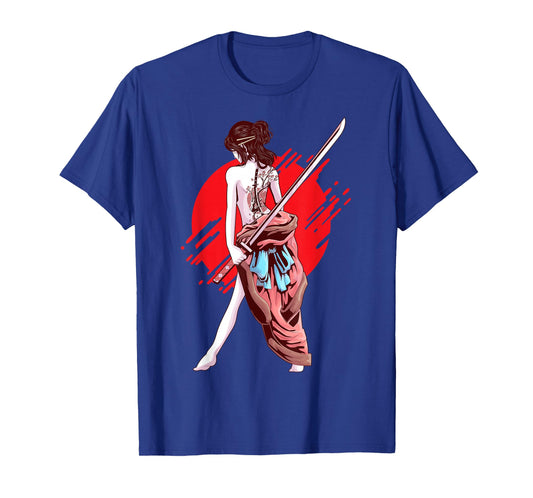 Samurai Girl Japanese Art Anime T-Shirt
