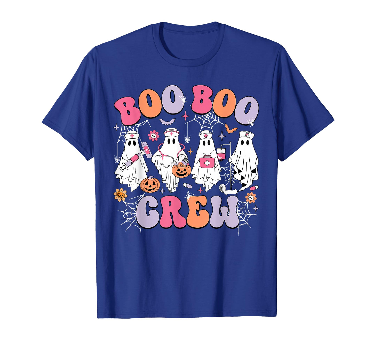 Groovy Boo Boo Crew Nurse Funny Ghost Women Halloween Nurse T-Shirt