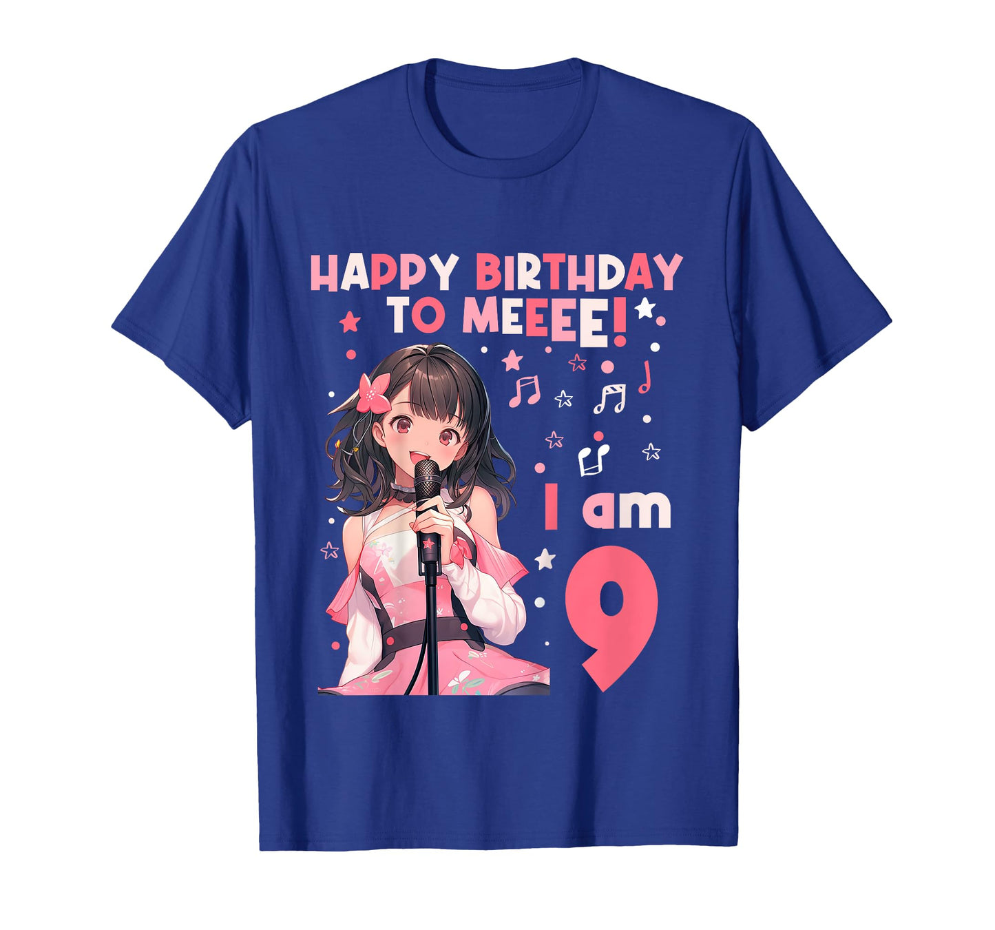 9 years old 9th birthday for Girl Anime 9 Birthday T-Shirt