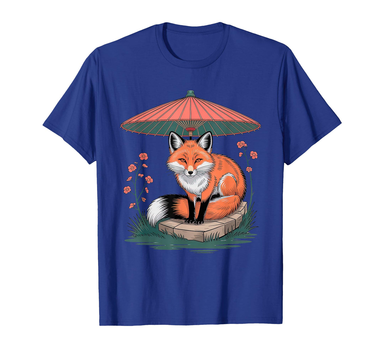 Fox Japanese Yokai Kitsune Spirit Mythical Folk Art T-Shirt