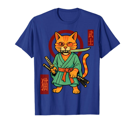 Zoro Pirate - Samurai Cat Anime Funny Manga Warrior T-Shirt