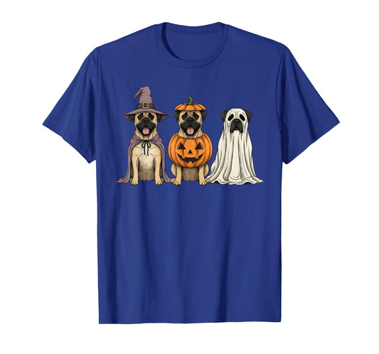 Spooky Ghost Bullmastiff Pumpkin Halloween Dog Lover T-Shirt