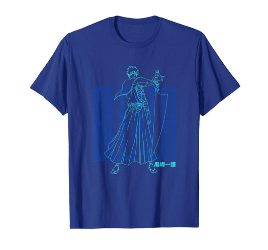 Bleach Ichigo Outline and Dots Pattern Anime T-Shirt