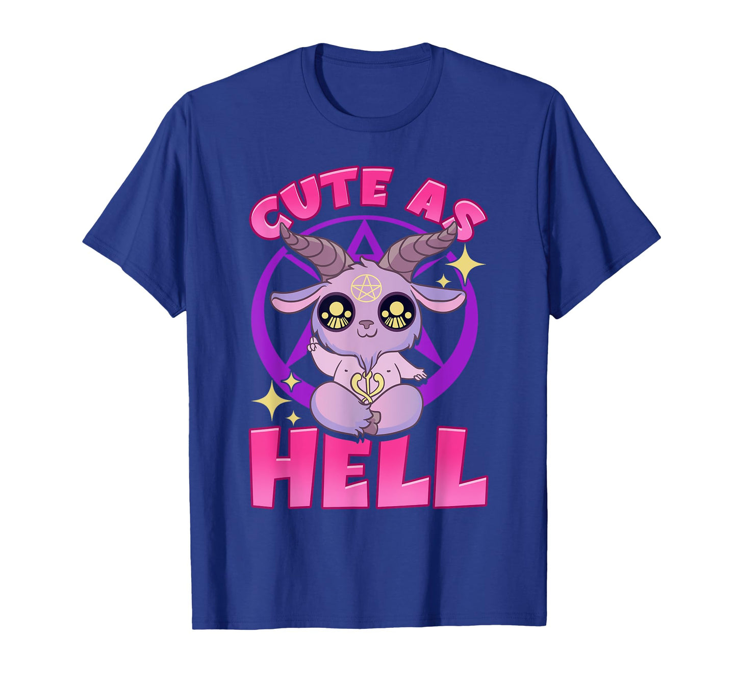 Cute As Hell Pastel Anime Kawaii Baphomet Goth Emo Pun T-Shirt