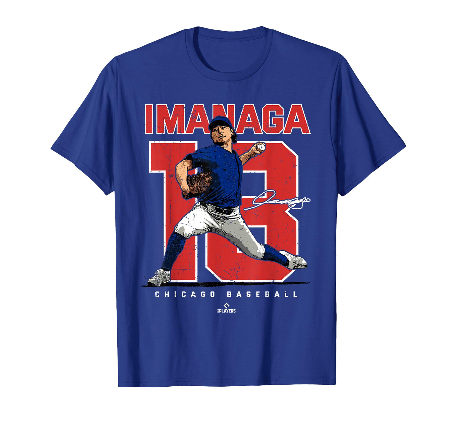 Number and Portrait Shota Imanaga Chicago MLBPA T-Shirt