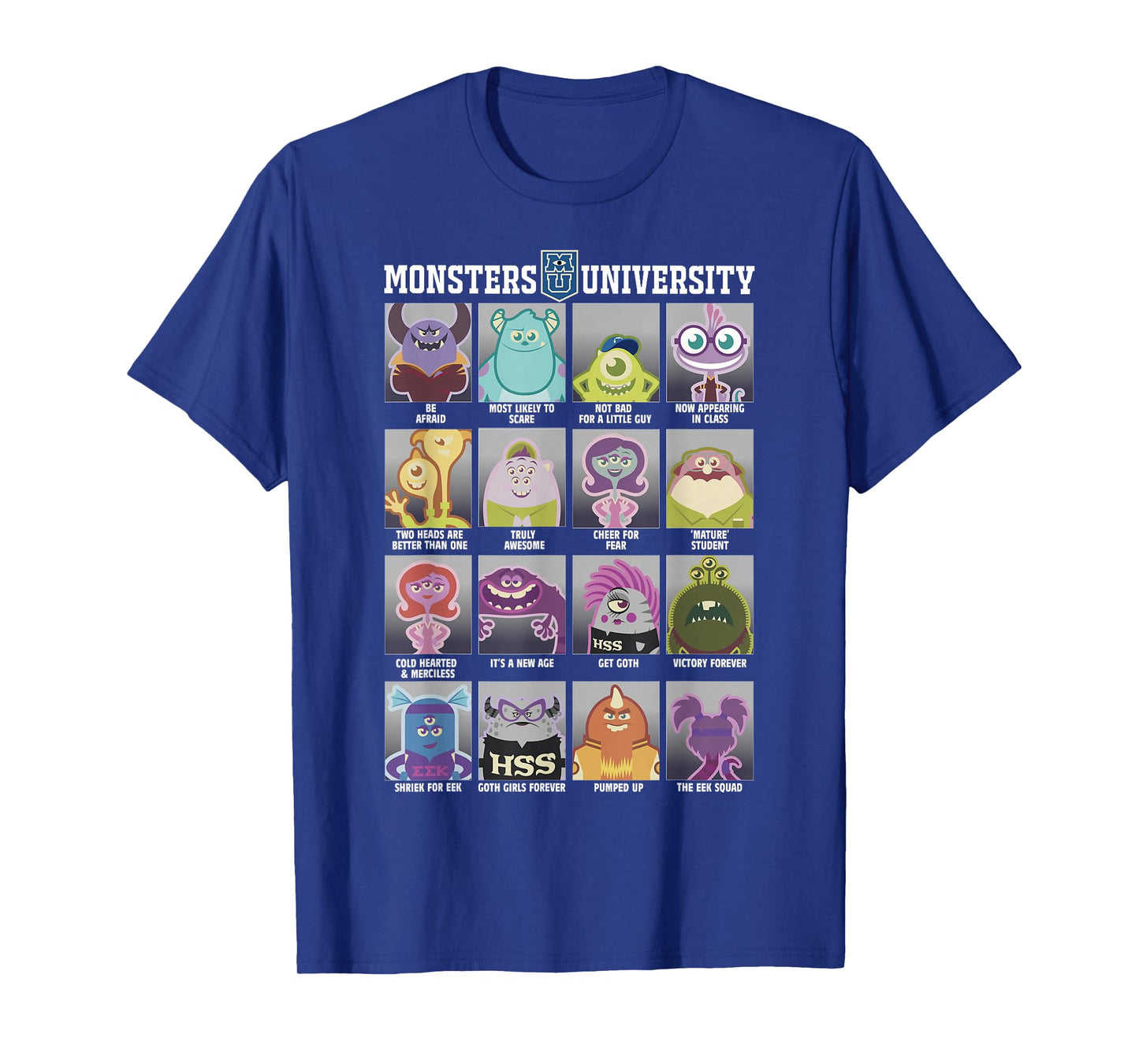 Disney Pixar Monsters University Class Photos Vintage Box Up T-Shirt