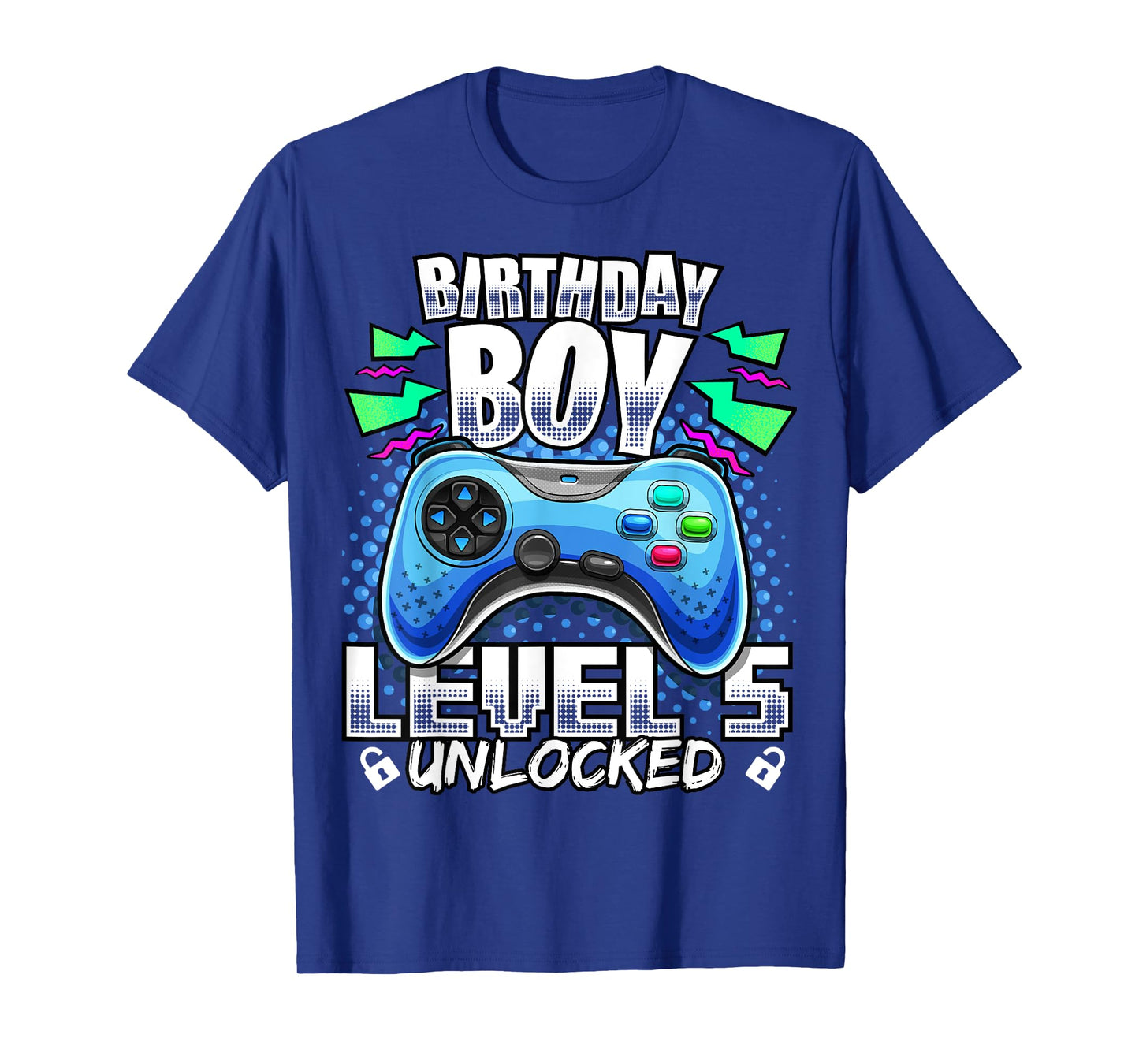 Level 5 Unlocked Video Game 5th Birthday Gamer Gift Boys T-Shirt