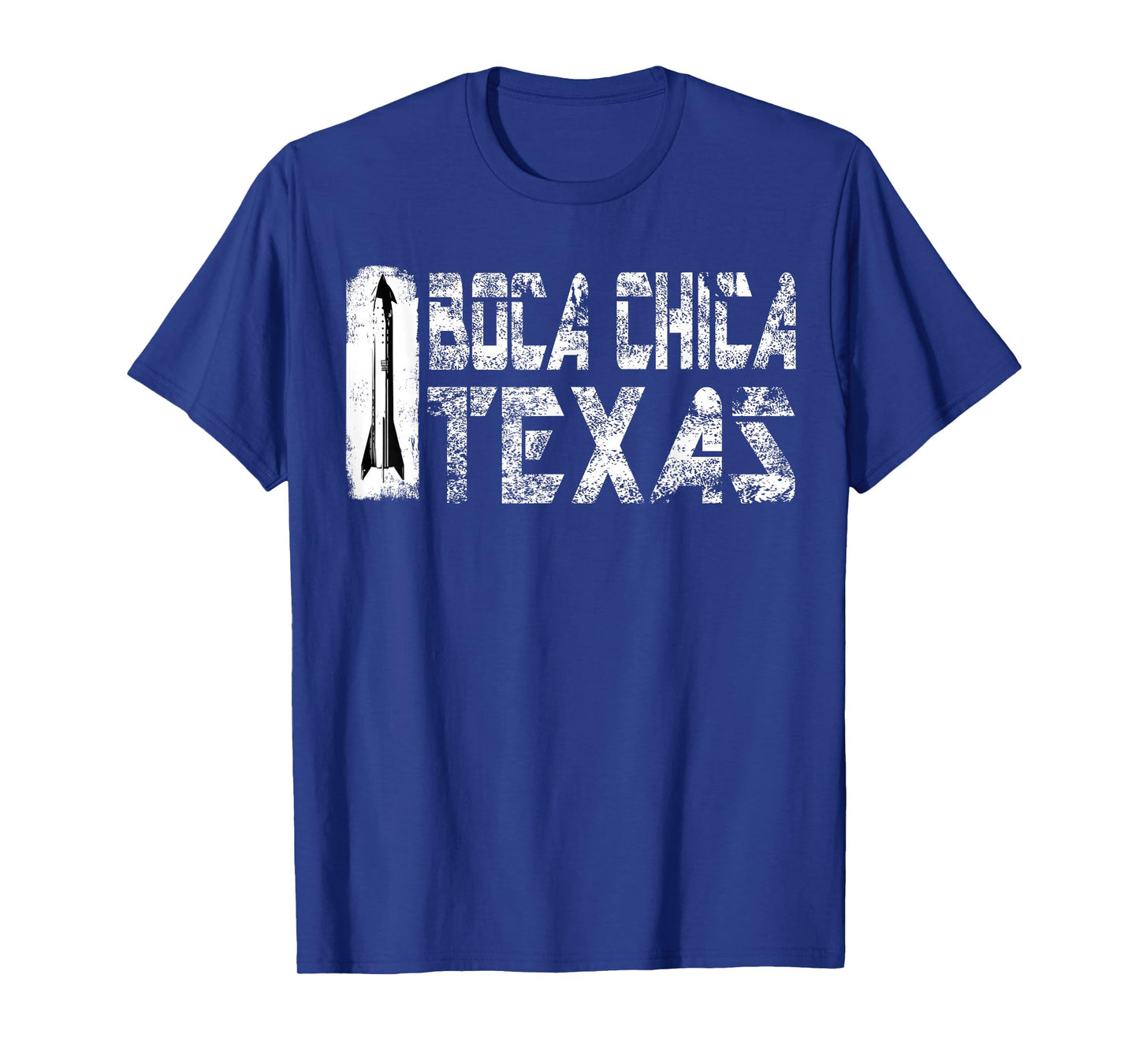 Boca Chica Texas Starship Retro White T-Shirt