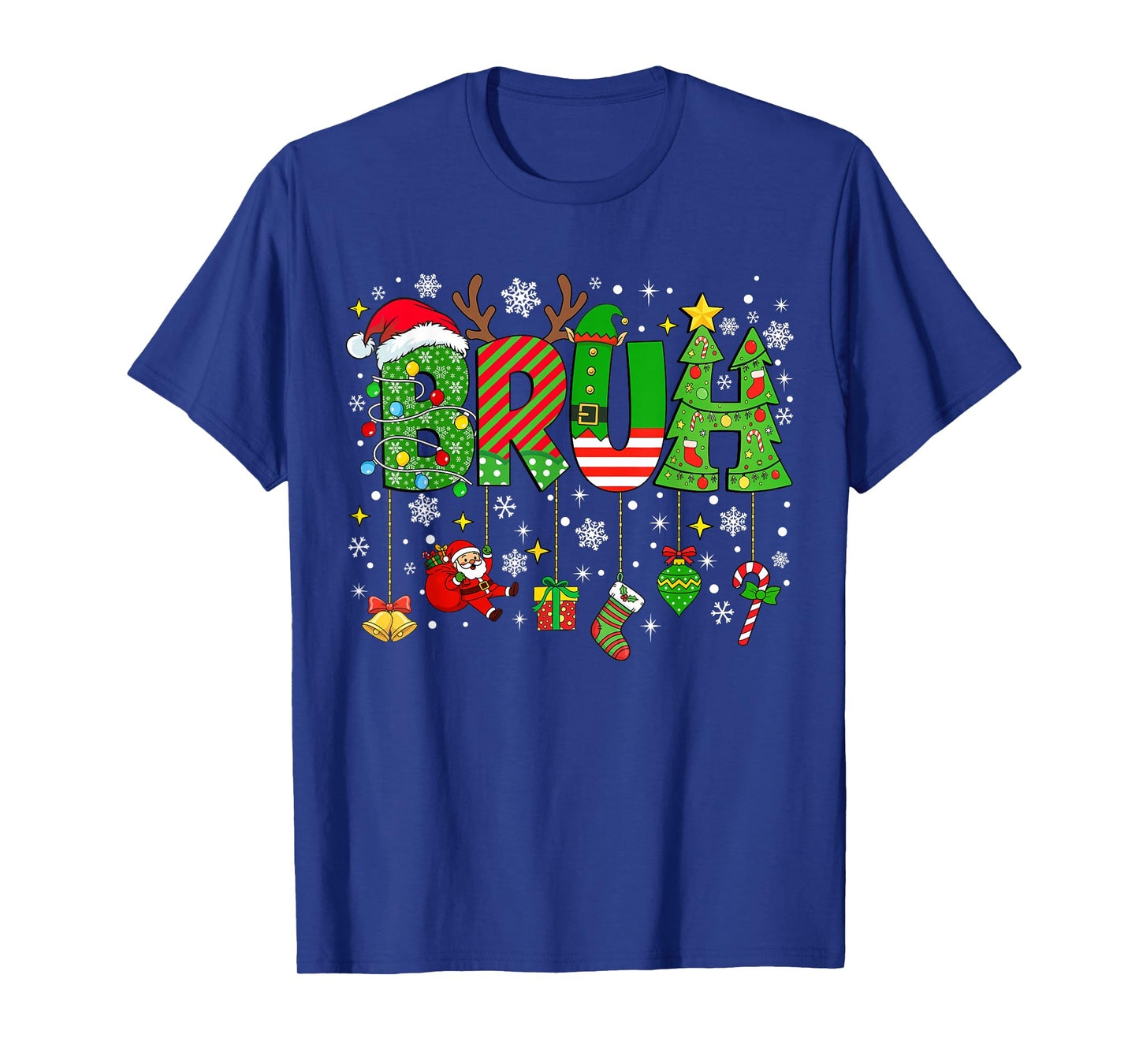 Bruh Meme Funny Christmas Saying Bro Greeting Teens Boys Men T-Shirt
