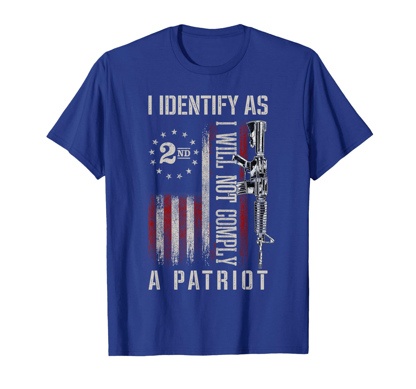I Identify As A Patriot American Flag Patriots 2nd Amendment T-Shirt