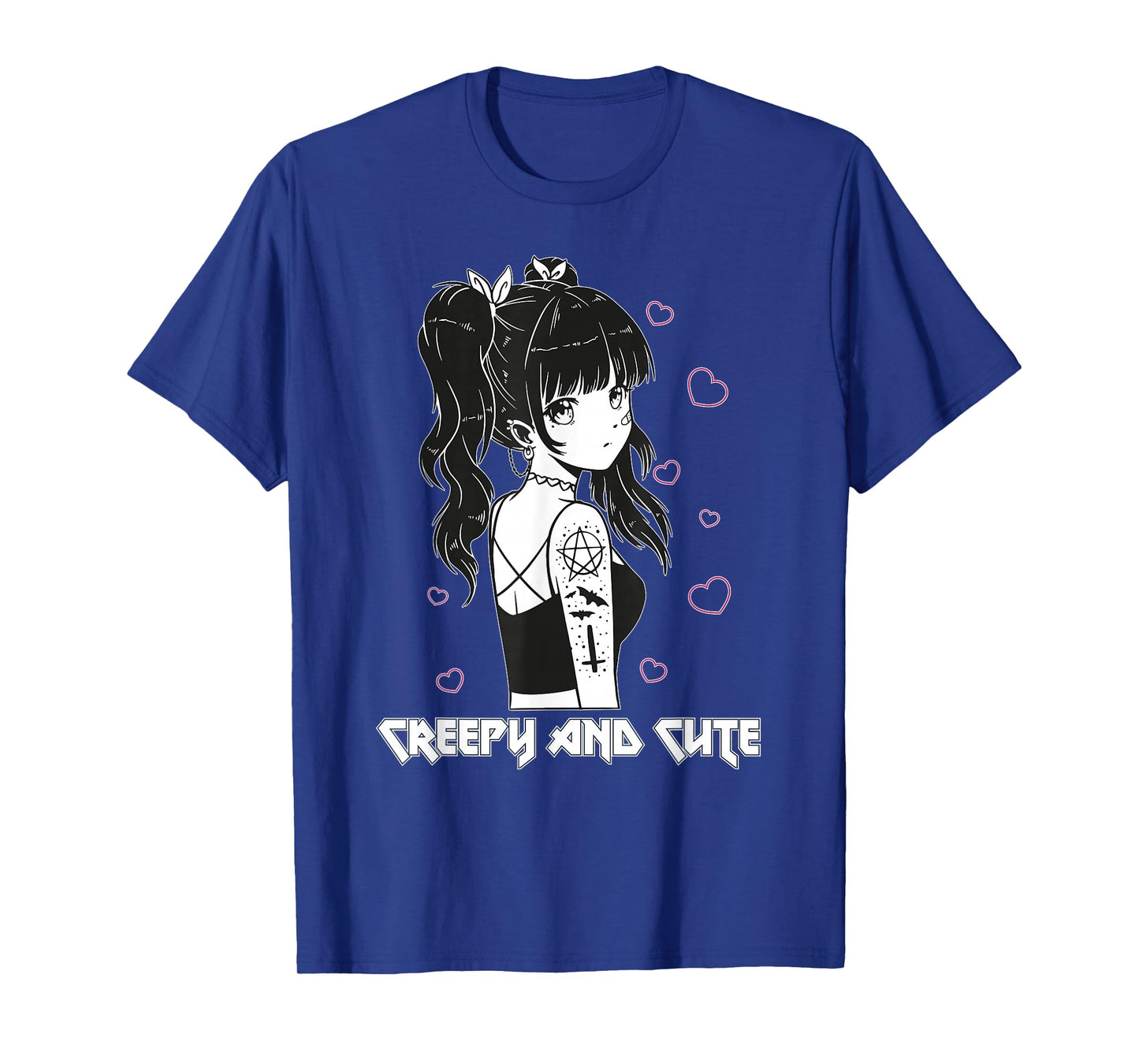 Creepy And Cute Emo Goth Girl Japanese Anime T-Shirt