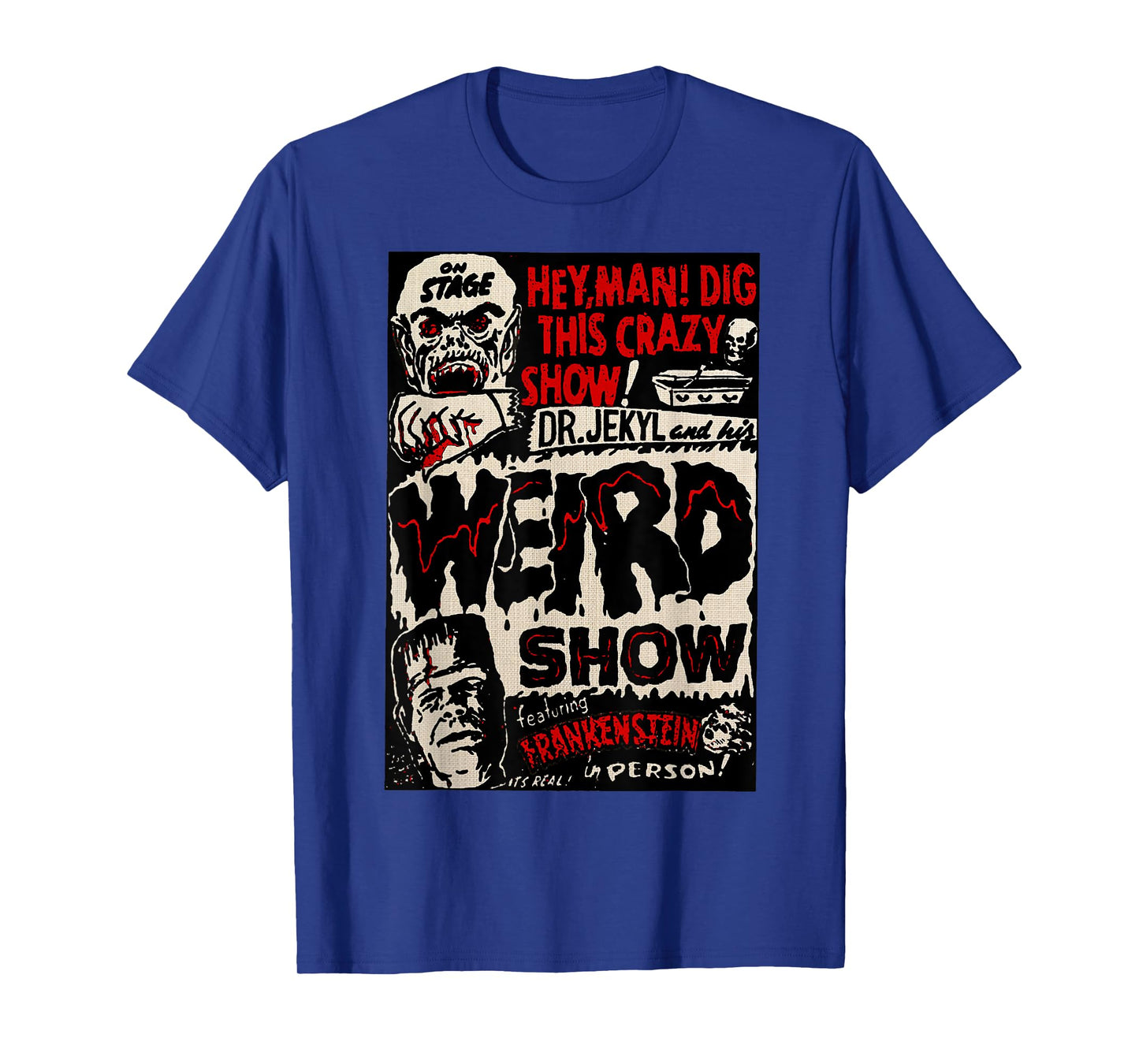 Horror Movie Monster Vintage Halloween Frankenstein T-Shirt Small