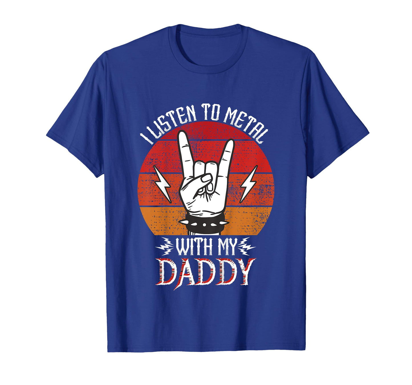 I Listen To Heavy Metal With My Daddy Kids Heavy Metal T-Shirt