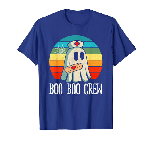 Boo Boo Crew Ghost Nurse Halloween Costume Nursing Women T-Shirt