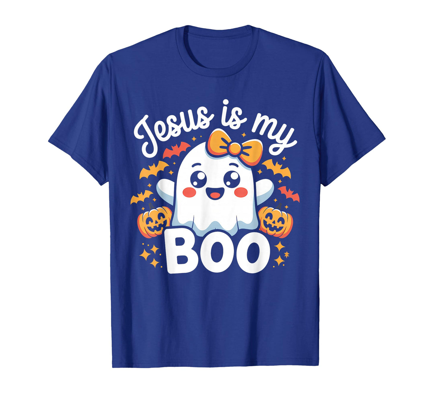 Jesus is My Boo Cute Ghost Halloween Design T-Shirt