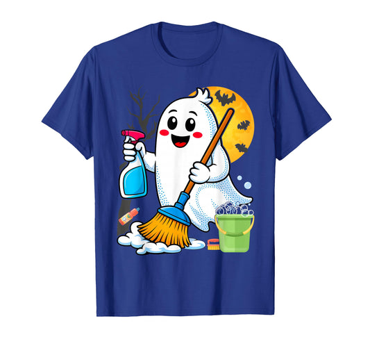School Custodian Janitor Ghost Halloween T-Shirt