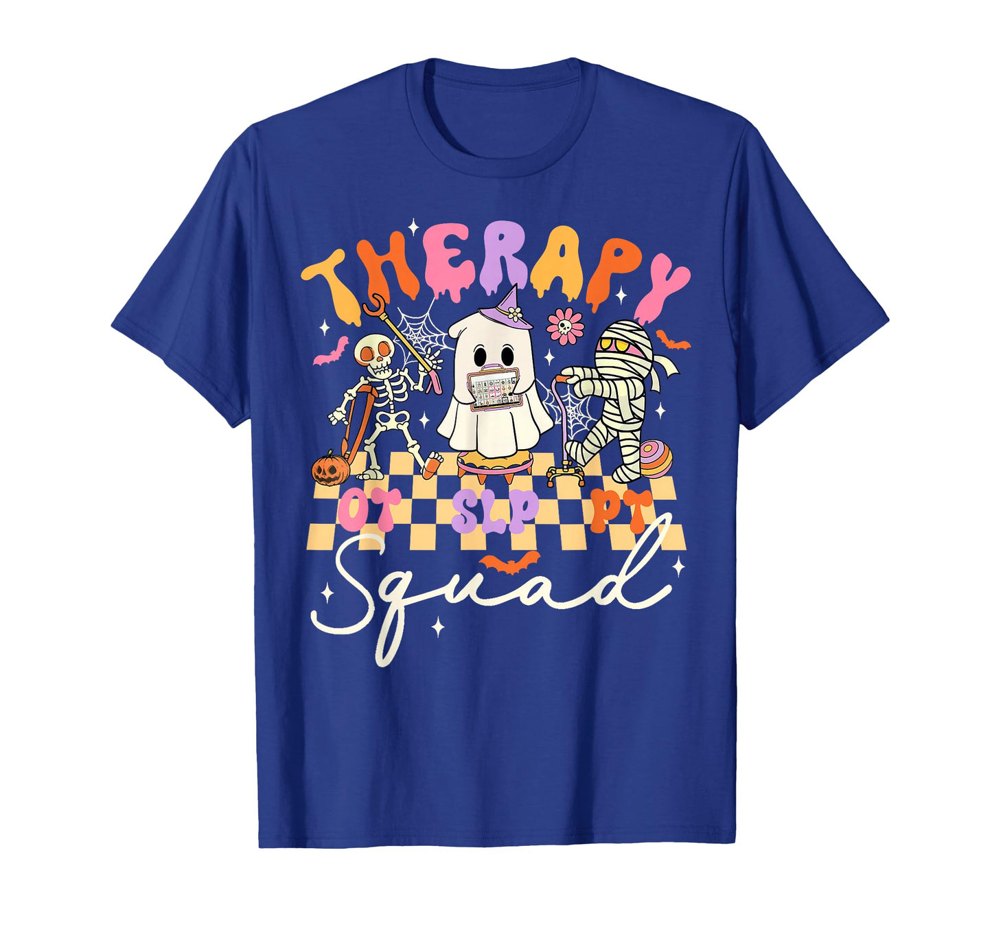 Retro Therapy Squad SLP OT PT Team Halloween Funny Physical T-Shirt
